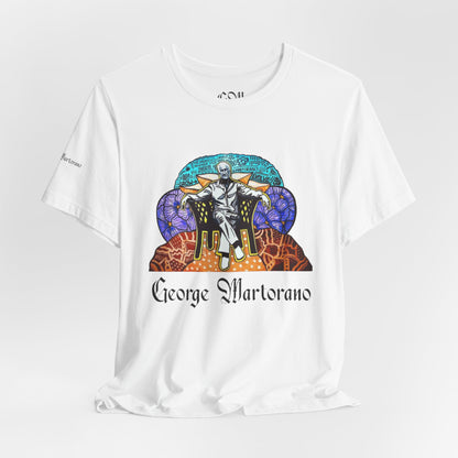 The Growfather Cannabis Graphic Tee — 'George Martorano' Vintage Mafia Stained-Glass Design