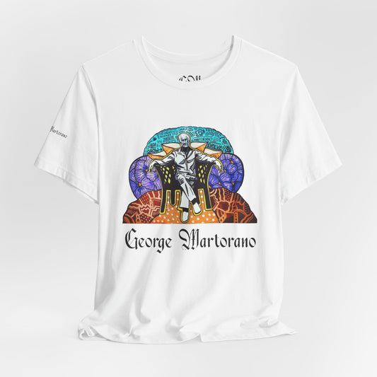 The Growfather Cannabis Graphic Tee — 'George Martorano' Vintage Mafia Stained-Glass Design