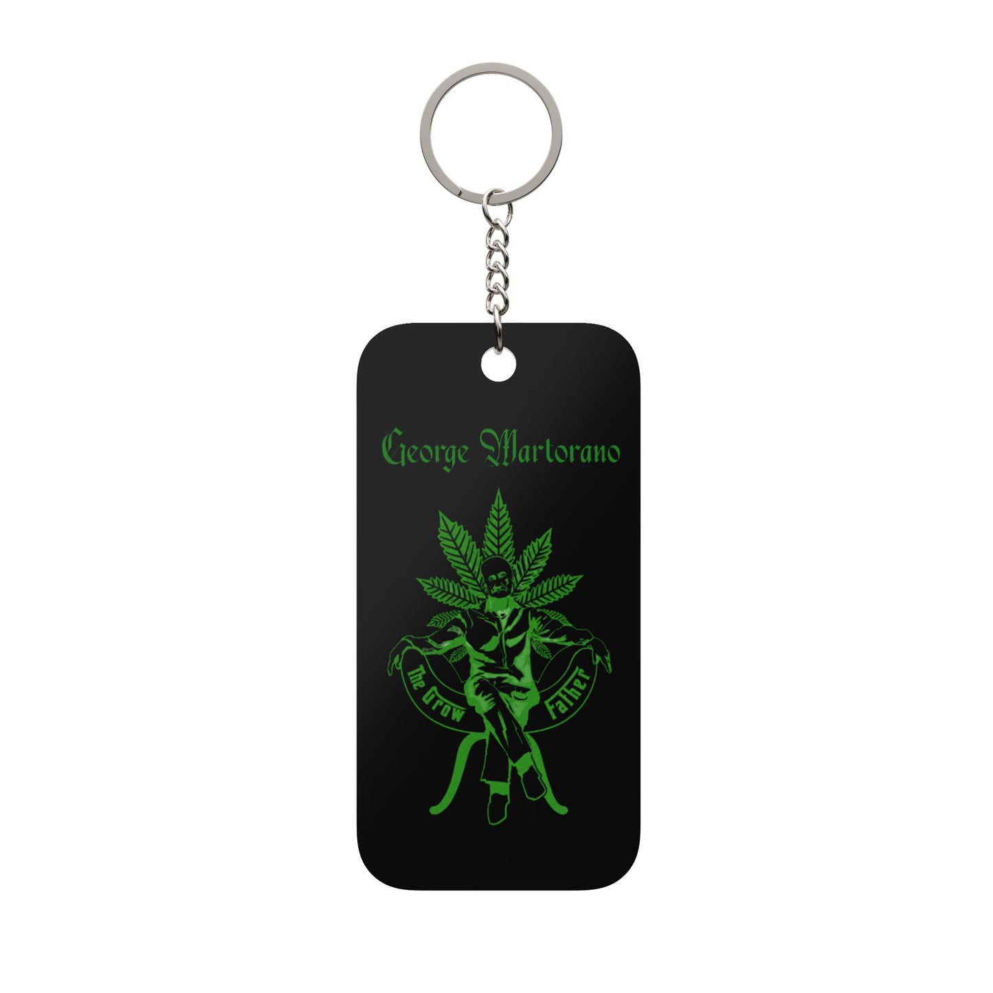 Growfather Keychain – Double-Sided Cannabis Humor Keyring ("Growfather: Life Without Parole")