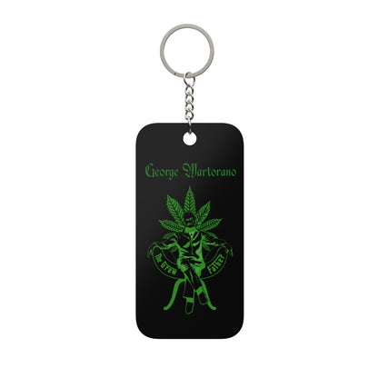 Growfather Keychain – Double-Sided Cannabis Humor Keyring ("Growfather: Life Without Parole")