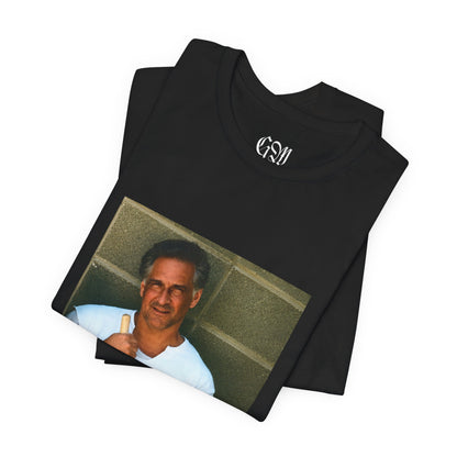 Life Without Parole Graphic Tee — Bold Photo & Leaf Emblem Shirt